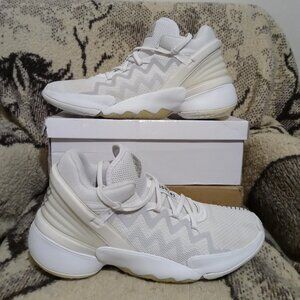 Adidas D.O.N Issue #2 Donovan Mitchell Triple White Cloud Basketball Shoes